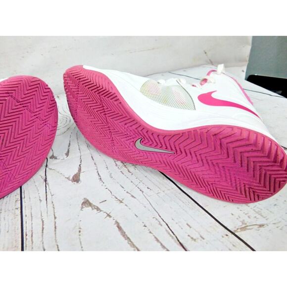 Ladies Size 10 RARE Breast Cancer Ribbon Nike Hyperfuse White/Pink 525021-101 - Picture 8 of 12